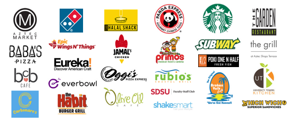 Compilation of restaurant logos
